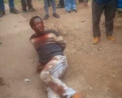 Kenyan thief brutally beaten with metal rod