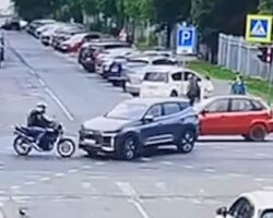 Motorcyclist remains in coma after collision with car