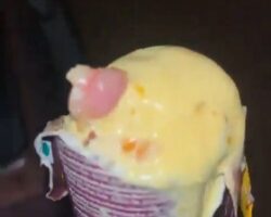 Severed human finger found in ice cream