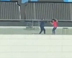Unsuccessful attempt to save female suicidal jumper