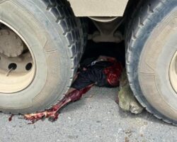 Vietnamese man throws himself under moving truck