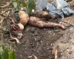 Bodies of three women exhumed from shallow grave