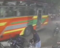 Bus kills man by running over his head