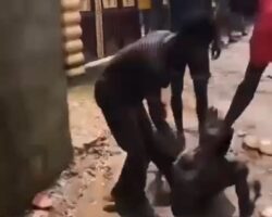 Caught thief punished by entire village