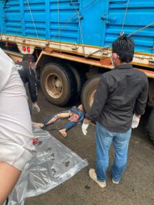 Collision between motorcycle and truck claimed two young lives