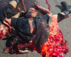 Colombian biker completely crushed in horrific accident