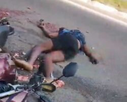 Deadly crash between motorcyclist and truck