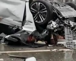 Driver in wrong lane kills three people and himself