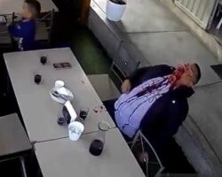 Gunned down in front of family while having lunch