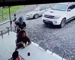 Guy assassinated in snackbar