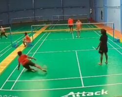 Man caught heart attack while playing badminton