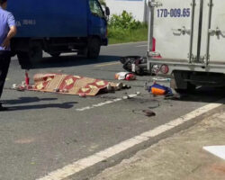 Motorcyclist died after crashing into parked truck