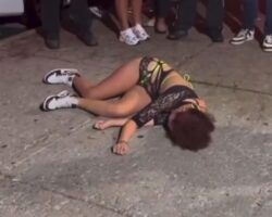 Nearly beaten to death in brutal girl fight