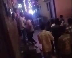 Old tractor drove into crowd of people, running over two of them