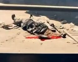 Palestinian militiaman run over by tank