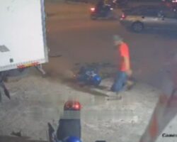 Security camera recorded fatal traffic accident