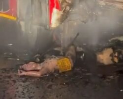 Tragic consequences of head-on collision between moped and bus