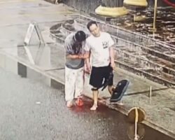 Two Chinese guys attacked with meat cleavers