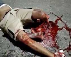 Ugly aftermath of motorcycle crash