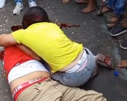 Woman in post-traumatic shock tries to revive her dead husband
