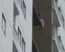 Woman voluntarily falls from balcony on 18th floor