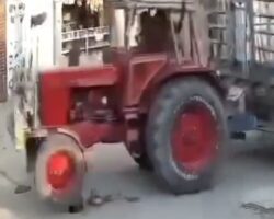 5-year-old boy run over by tractor