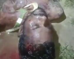 Angry mob lynches alleged drone thief in humiliating way