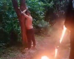 CJNG executes their rival with flamethrower