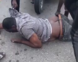 Car thief assaulted by angry mob