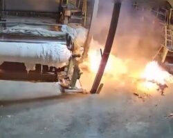 Cotton processing factory worker suffered burns