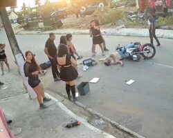 Fatal head-on collision between two motorcycles captured on CCTV