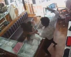 Jeweler repeatedly slapped female shoplifter