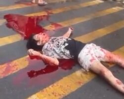 Last breaths of severely stabbed man