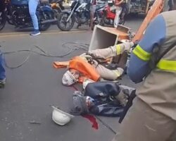 Last shift of two Brazilian electrical maintenance workers