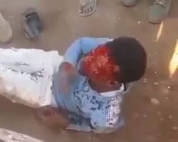 Members of RSF beat and execute civilian