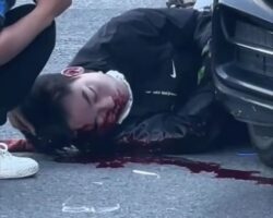 Motorcyclist dying after collision with car