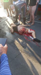 Motorcyclist left in horrific state after crashing into truck