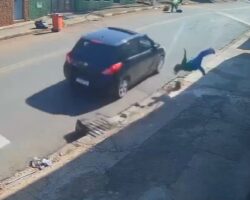 Municipal worker struck by hit-and-run driver