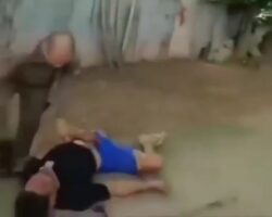 Murder suspect attacks officers with knife, gets shot dead