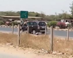 Phone thief hit and run over by car