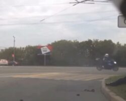 Severe motorcycle crash