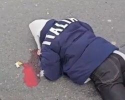 Speeding moped crashes into turning truck