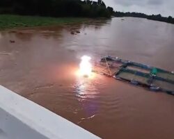 Thai fisherman on raft fatally struck by electricity