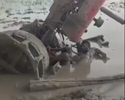 Tractor driver drowned in mud