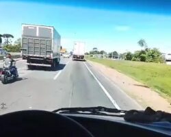 Truck driver filmed motorcyclist’s fatal accident