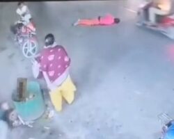 Woman threw herself under moving truck