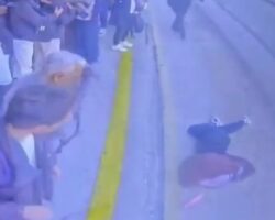 14-year-old girl faints and falls right in front of moving bus