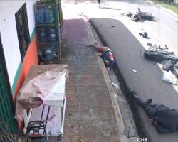 CCTV captured collision between two motorcycles