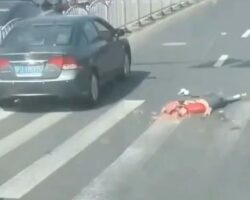 Chinese woman crushed to death by truck