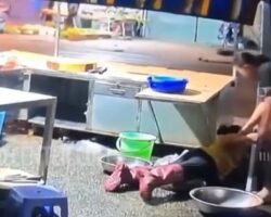 Female street vendor killed by electric shock